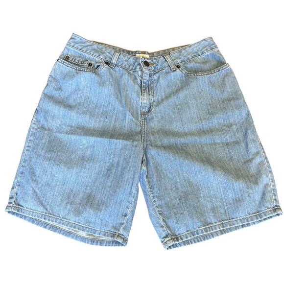 L.L.Bean Classic Fit High Rise Denim Shorts Size 12. - Picture 1 of 5